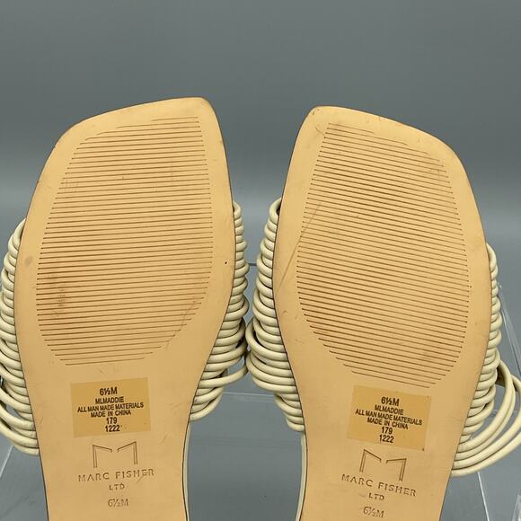 NEW Marc Fisher Women’s Maddie Flat Sandals Cream Size 6.5M - Picture 10 of 10
